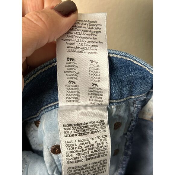 Mother Denim jeans The Swooner Ankle Fray sz 26 Taxi - Picture 11 of 11